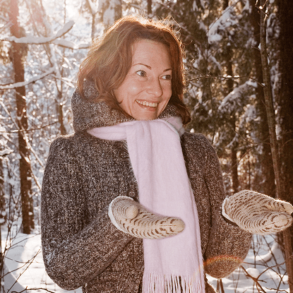 User persona profile card for 'The Cautious Adventurer,' featuring a photo of a winter hiker and key insights about their need for safety, trust, and clear product benefits over technical jargon.