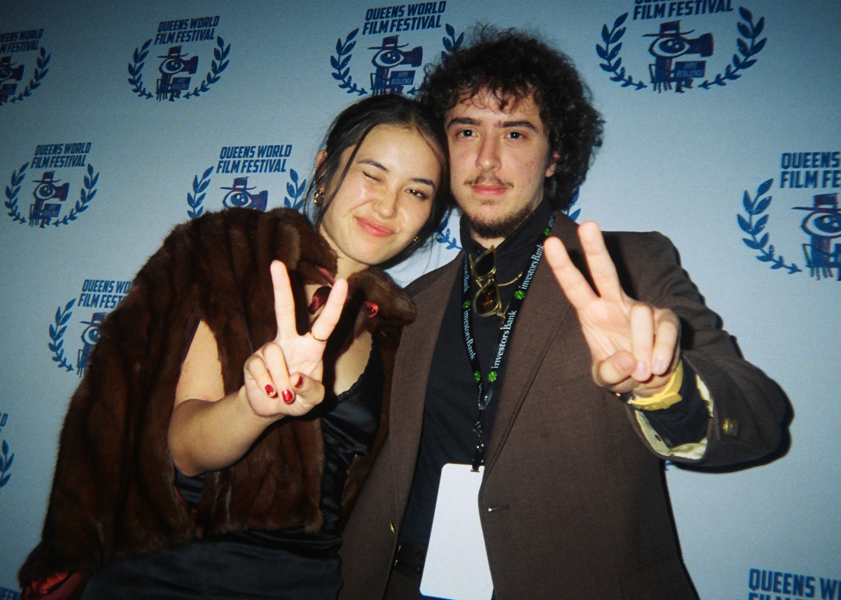 Luca Pizzoleo and Bridget Sonobe at the Queens World Film Festival