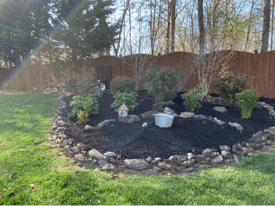 Garden bed with fresh mulch in Westminster, MD
