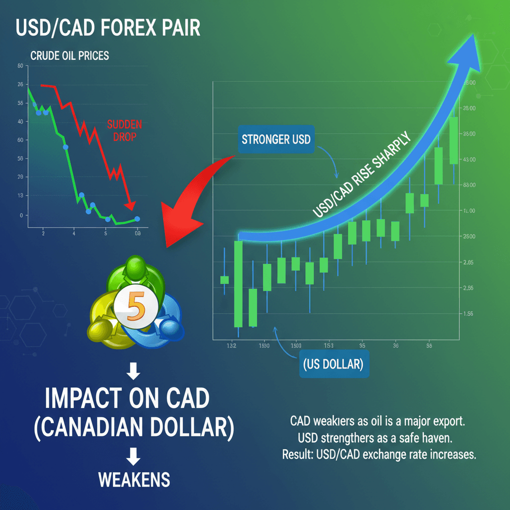 USD/CAD reacts to oil crash