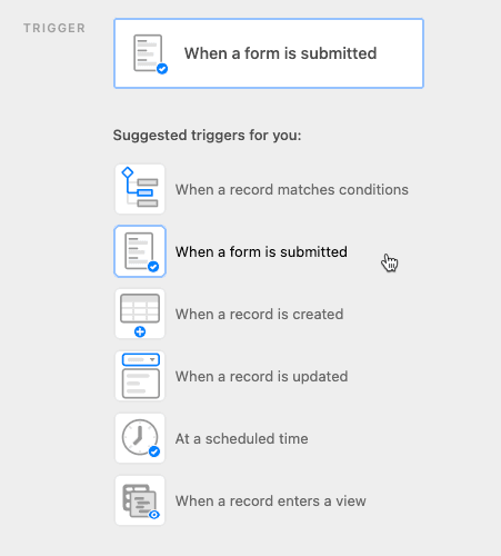 Automations with Airtable forms