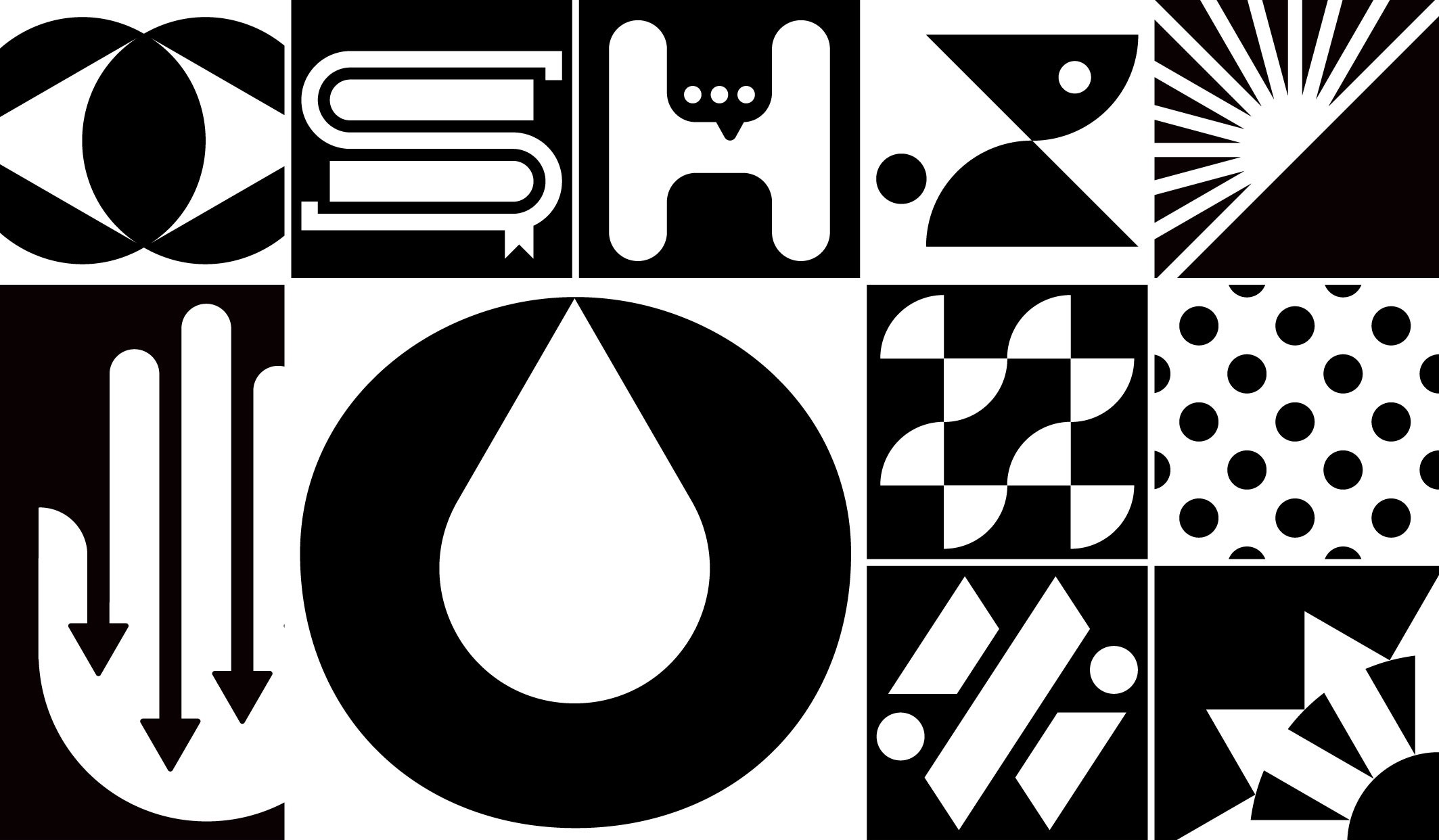 aaron johnson logo design collage