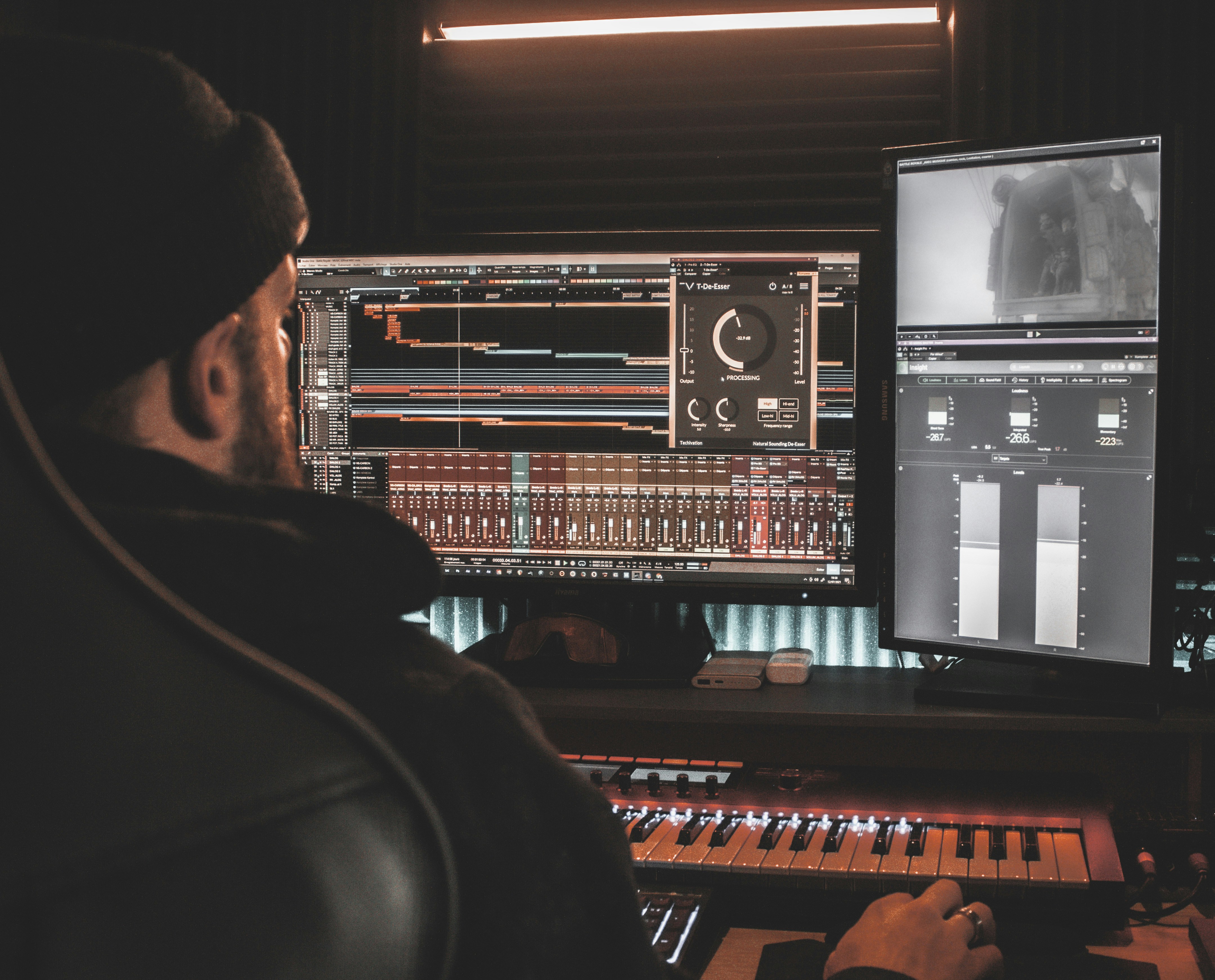 man creating music  - • Best Music Production Software• Music Production Schools• Best Laptop For Music Production• Music Production Desk• Best Music Production Software Free• Best Headphones For Music Production• Music Video Production