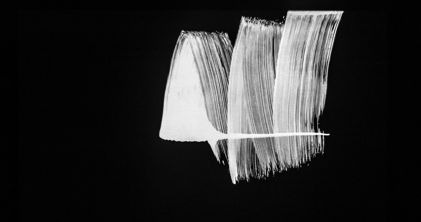 white paper with black background