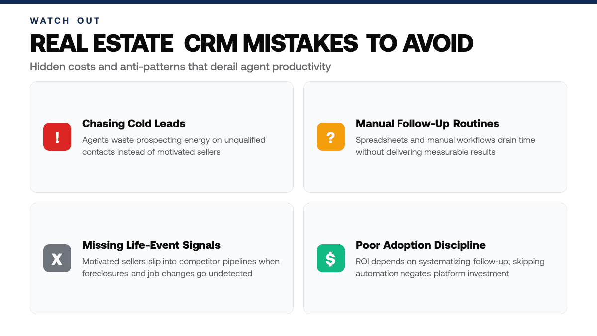 Real Estate CRM Software in 2026 Complete Feature Comparison and ROI — warning-callouts