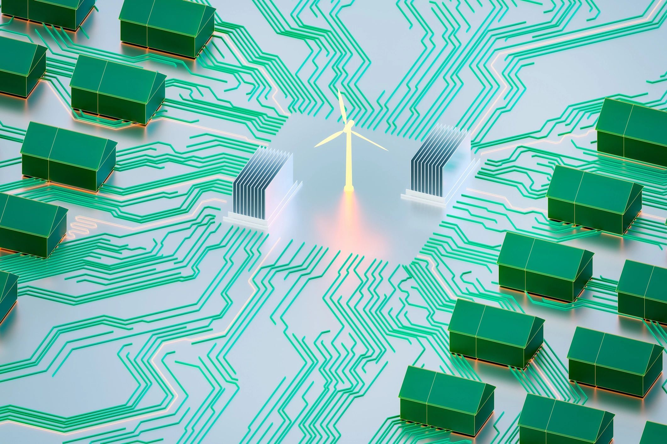 a black and white living room with a large tv