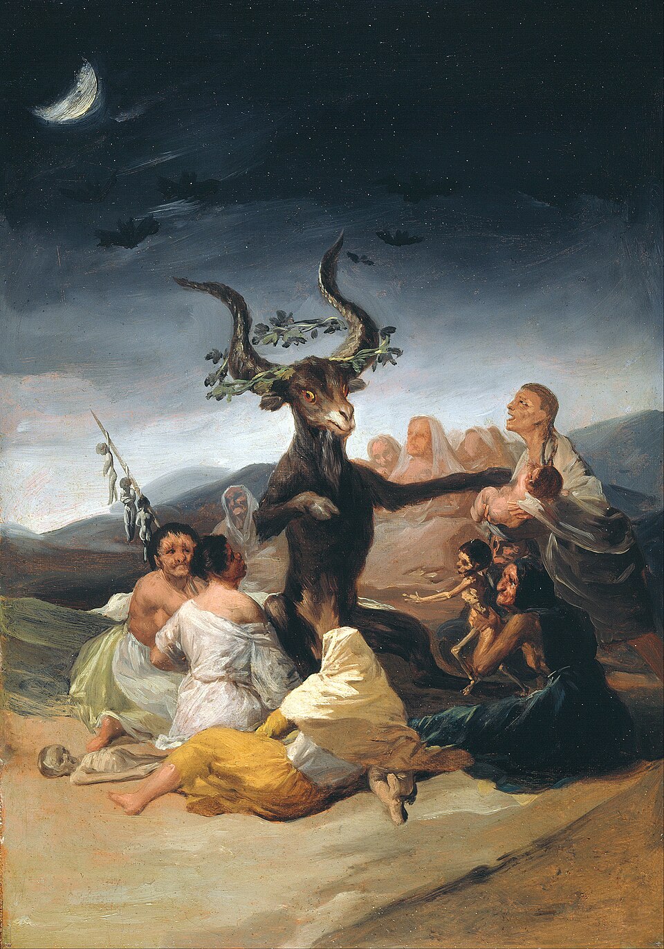 Witches' Sabbath El aquelarre (Spanish) by Francisco Goya in a context of Rosalia's Lux Tour