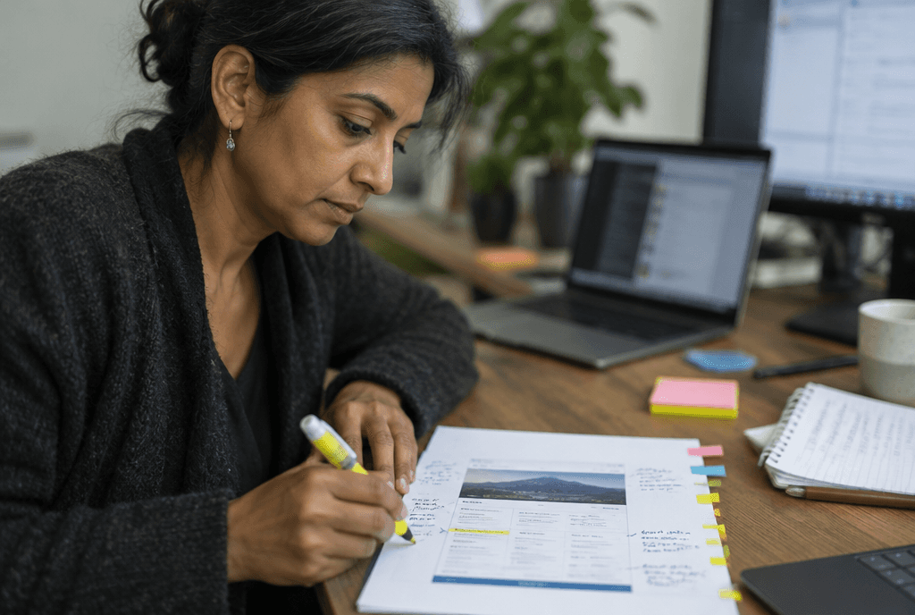 Content strategist editing page titles and headings in a CMS