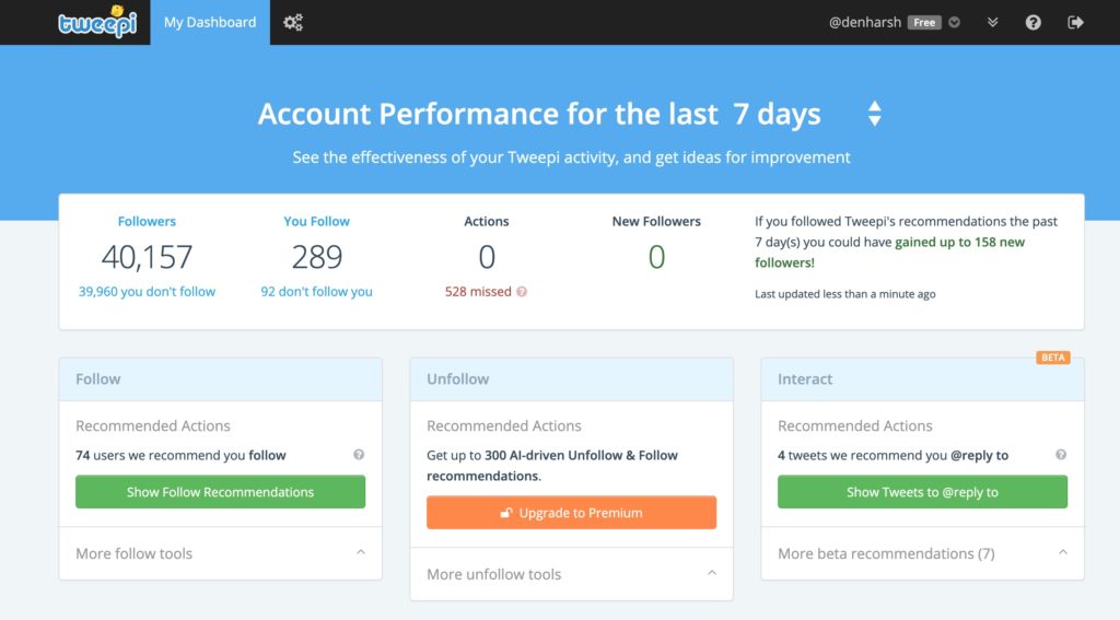 Clean up your followers: Tweepi