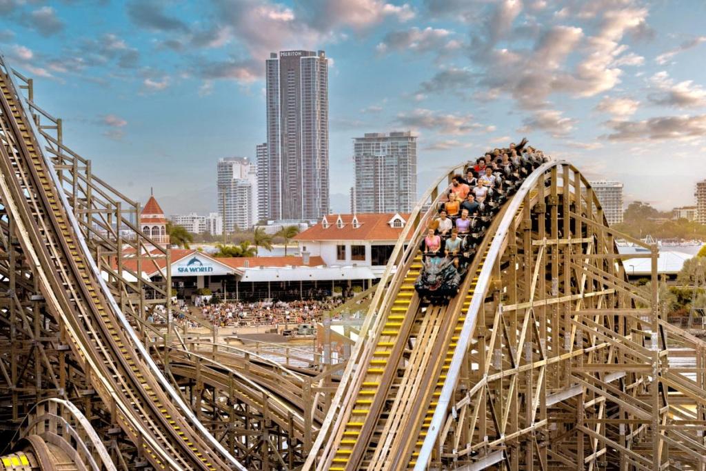 sea world leviathan roller coaster, gold coast