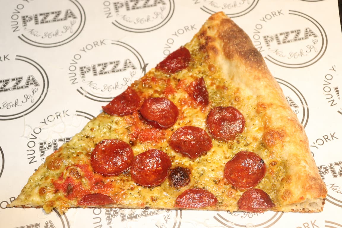 Pepperoni Pesto Slice