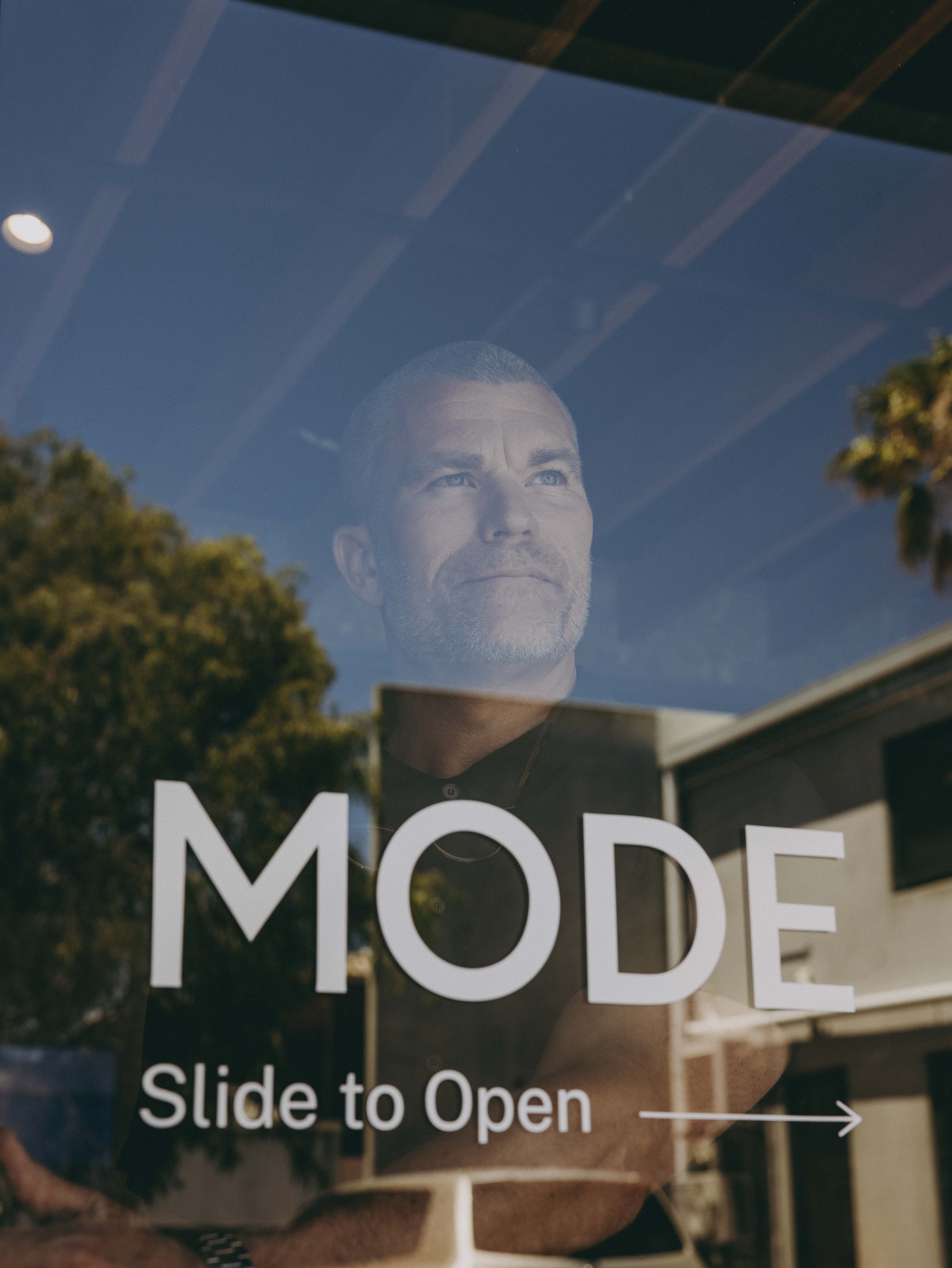 close up of doctor looking through window