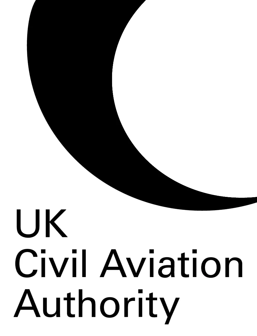 UK Civil Aviation Authority logo, indicating authorized drone operations