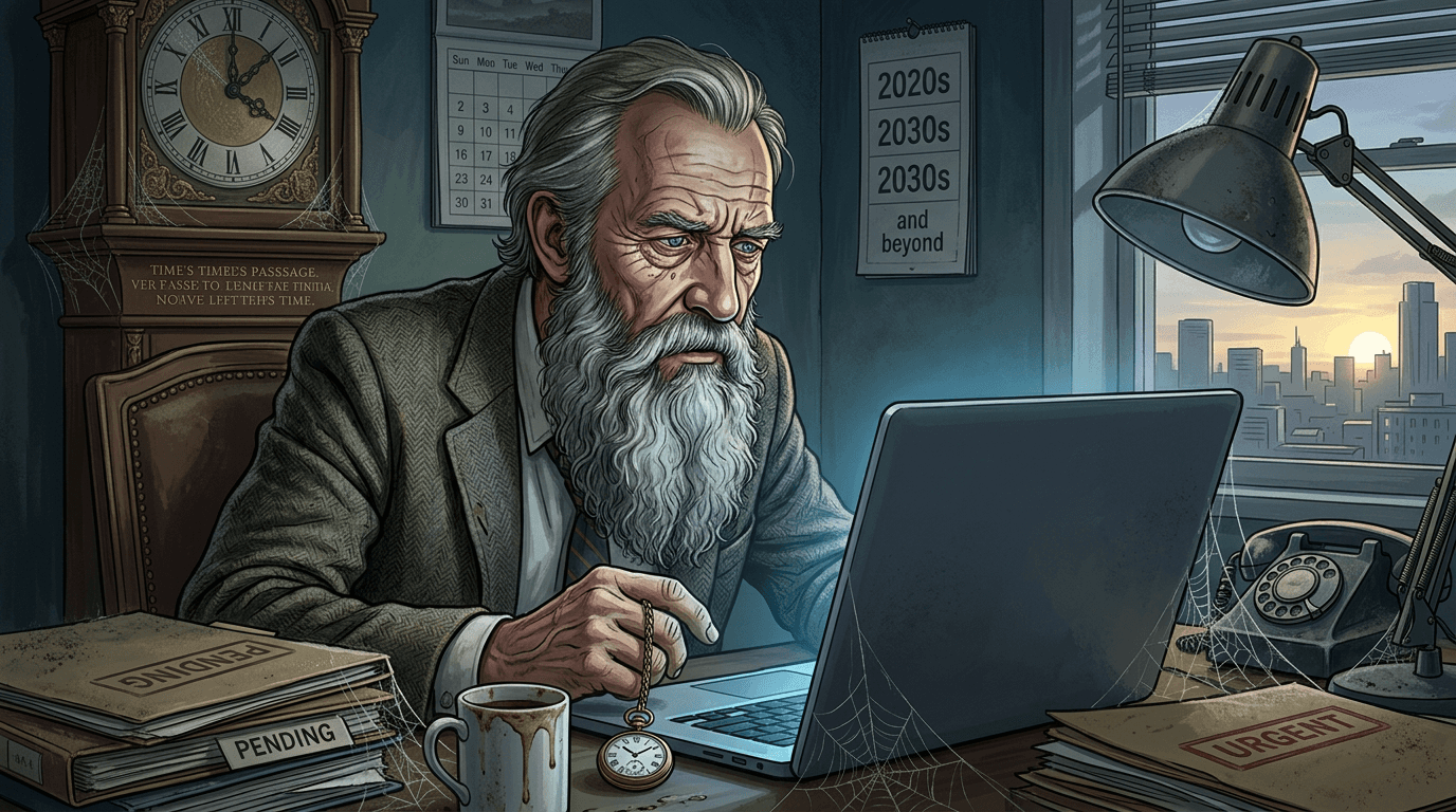 An old man waiting for insights