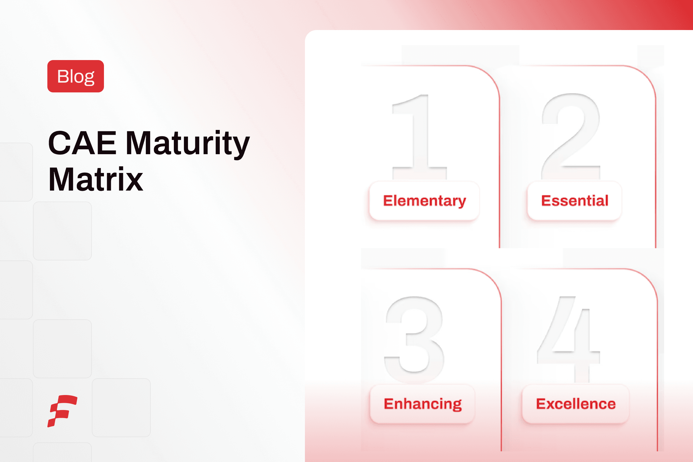A simple graphic showing a matrix with labels “Essential” and “Maturity”.