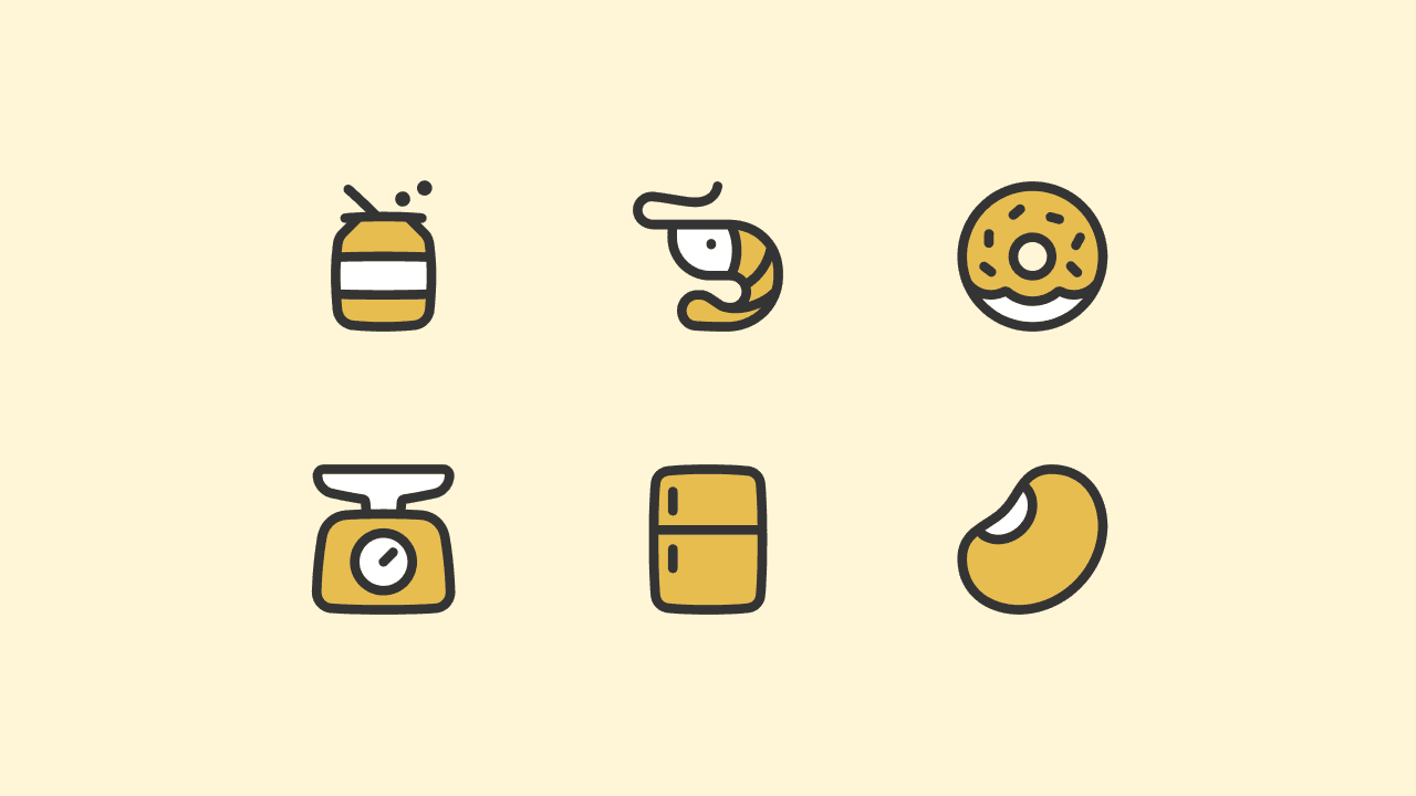 Plump Duo Food Icon Set