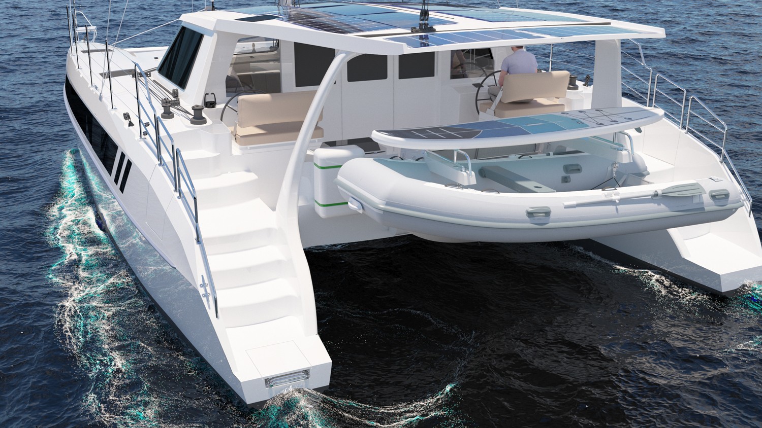 detail shot of back of boat