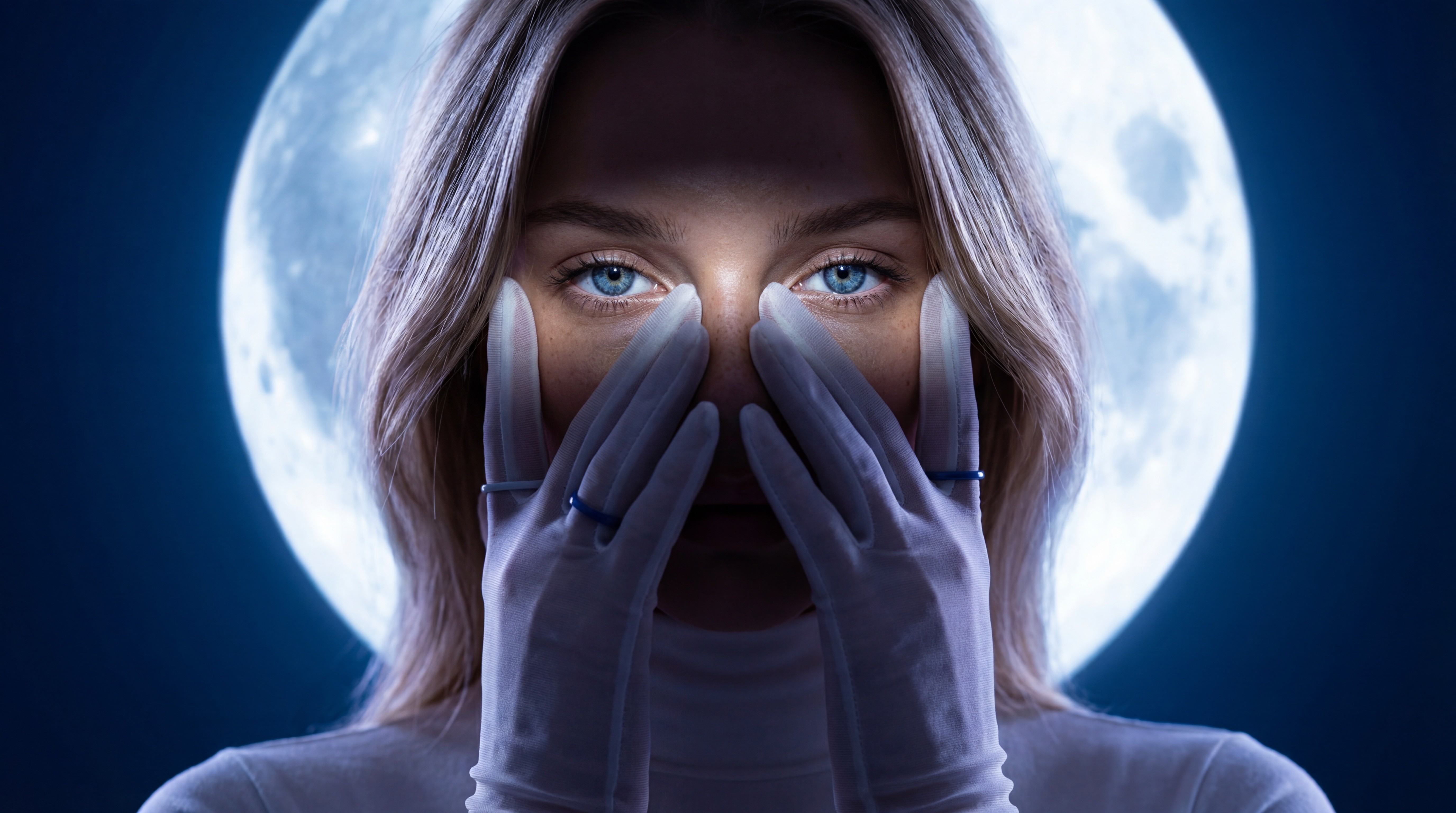 Fashion photoshoot with a woman posing in a dress