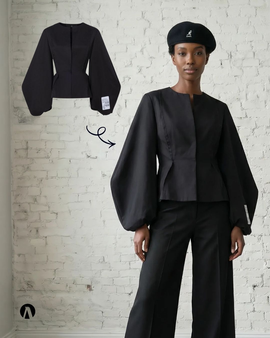 Image showing an on model product from a ghost photo.