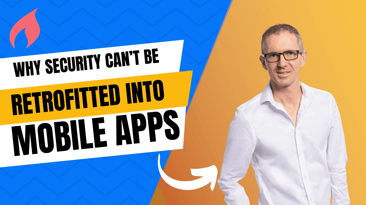Mobile app security and compliance architecture showing protected data and access control
