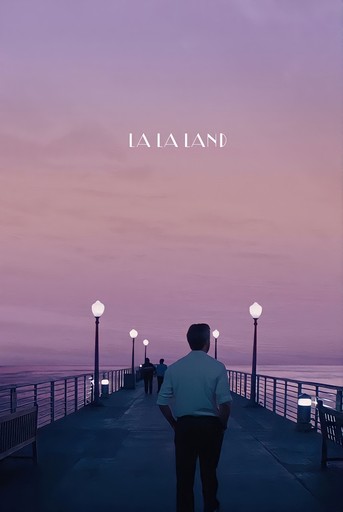 lala land ryan gosling paint art poster