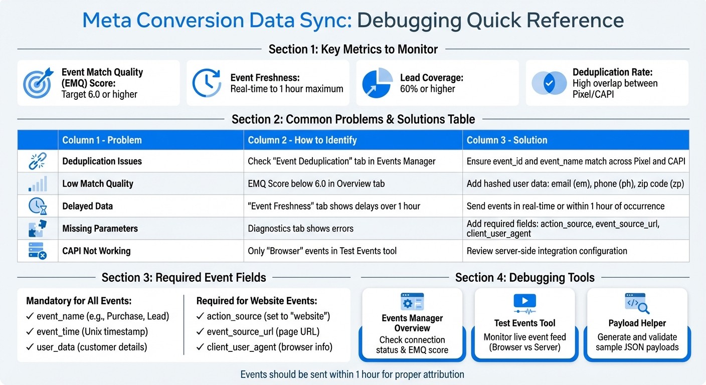 Meta Conversion Data Sync Debugging Guide: Common Problems and Solutions