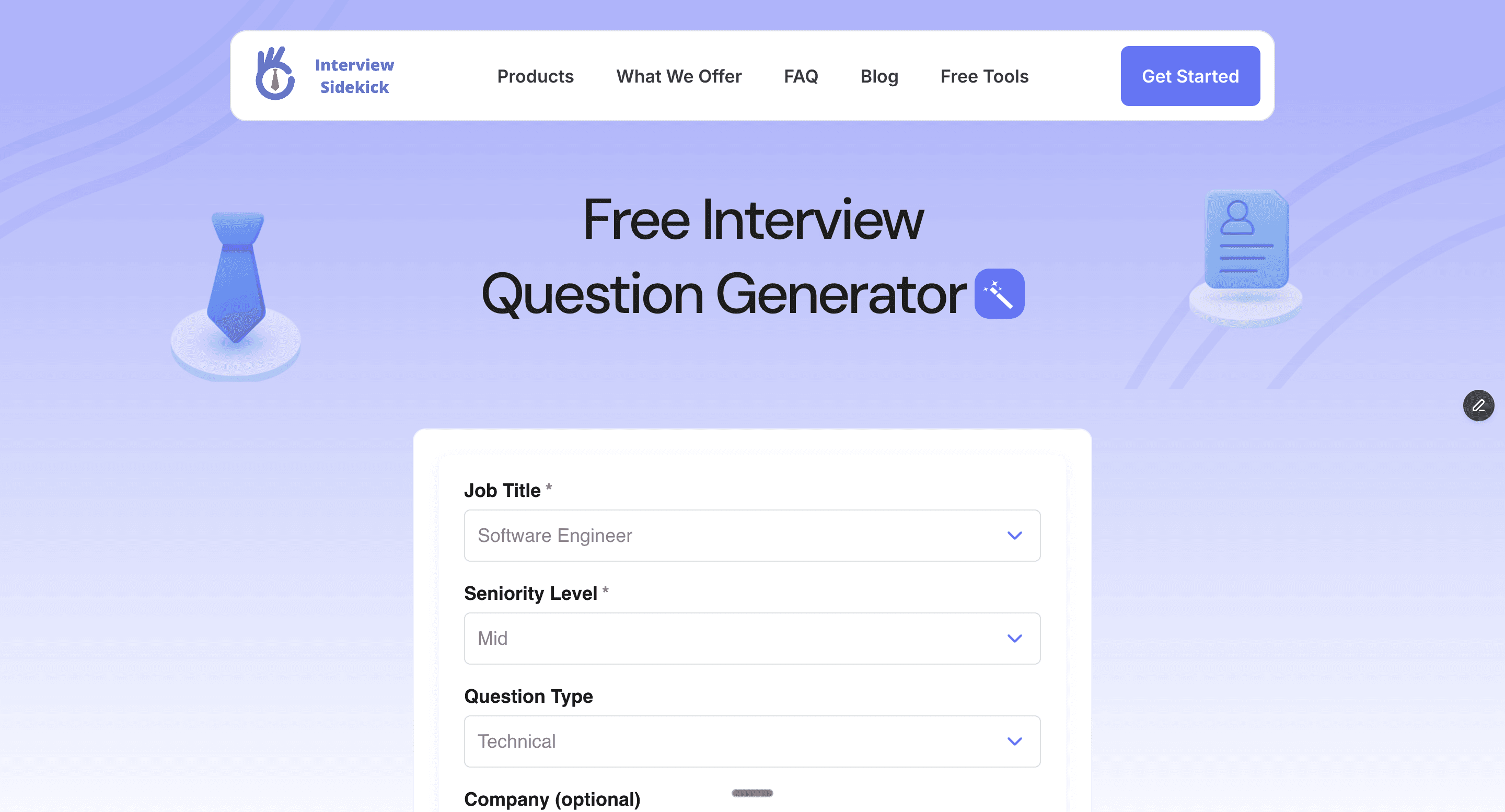 Interview Sidekick Question Generator