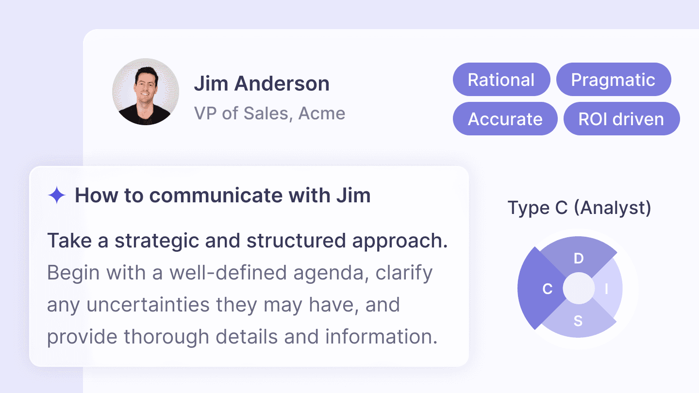Example of a Prospect Personality report 