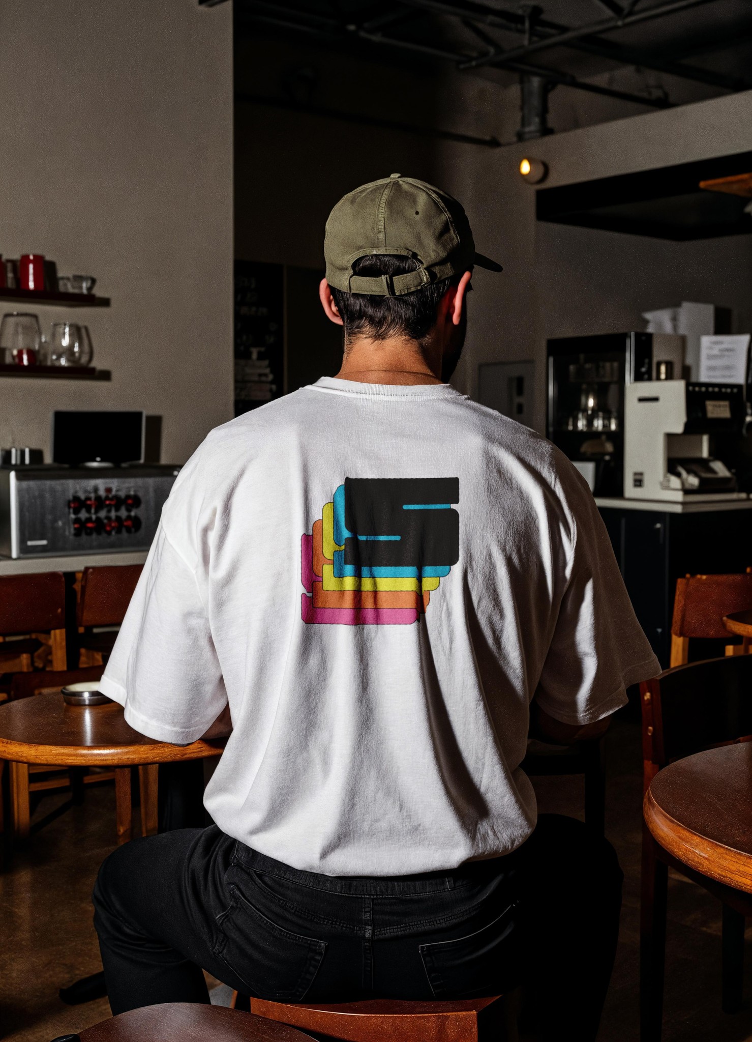 Model posing in sunny outdoors