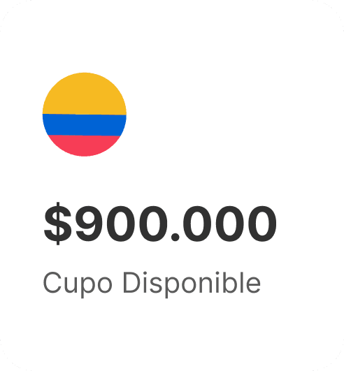 Cupo disponible de $900.000 en zíro para compras sin intereses en Colombia