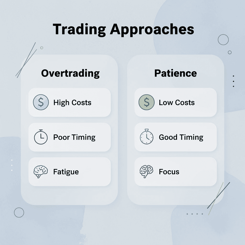 Comparison between overtrading and patient trading approaches