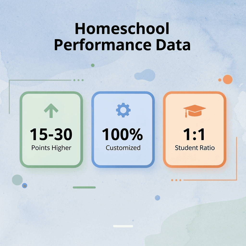 Statistics showing homeschool performance advantages
