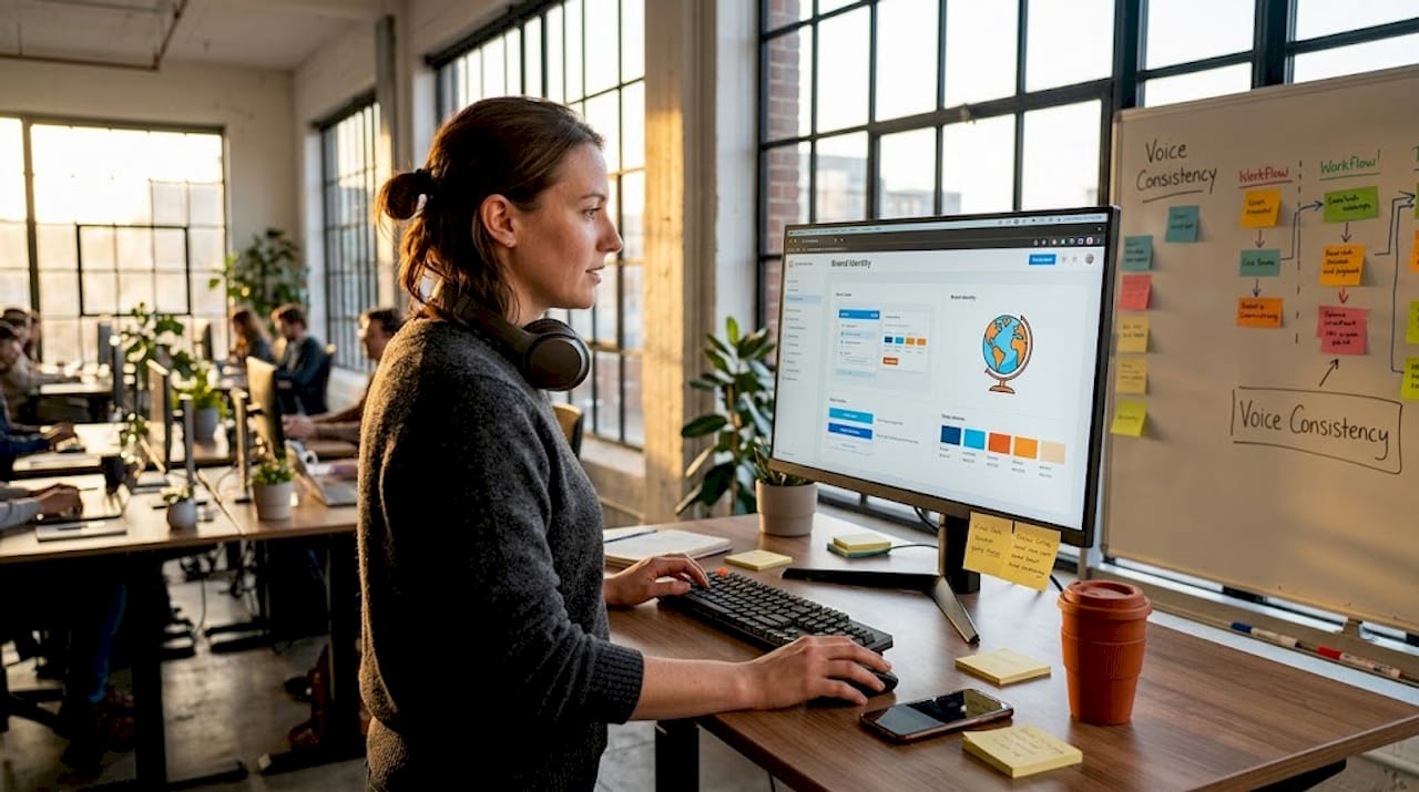 Product manager reviewing localization workflow