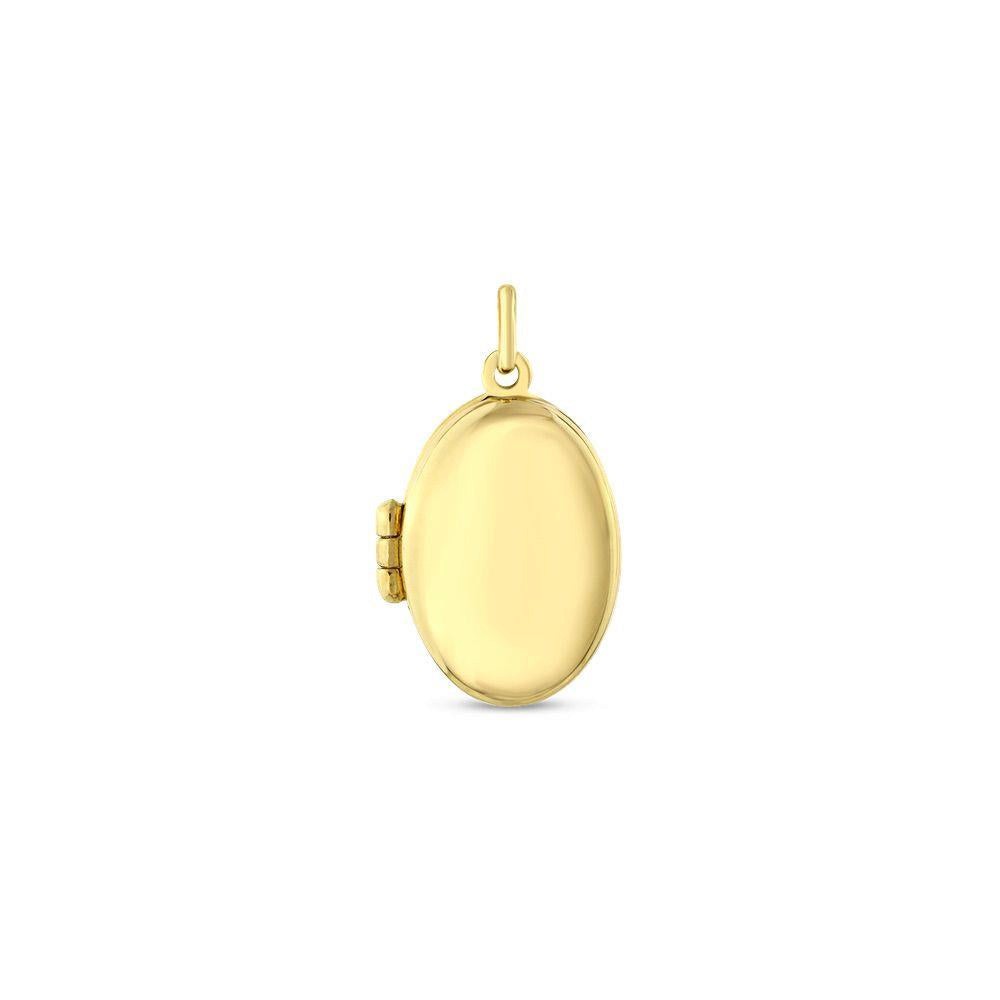 Assos Pırlanta 14 Ayar Altın Kapaklı Oval Tasarım Kolye Ucu