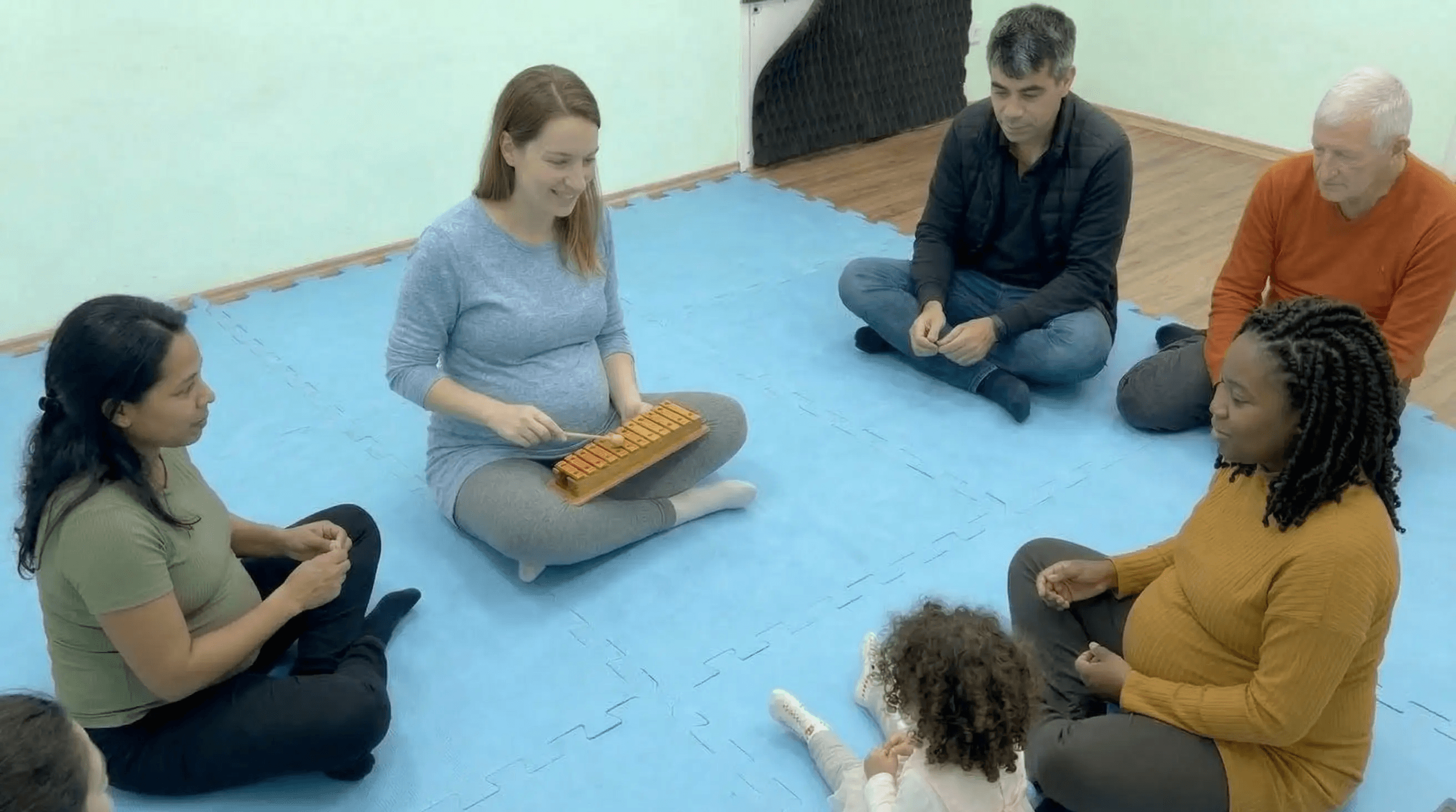 brown violin on black table