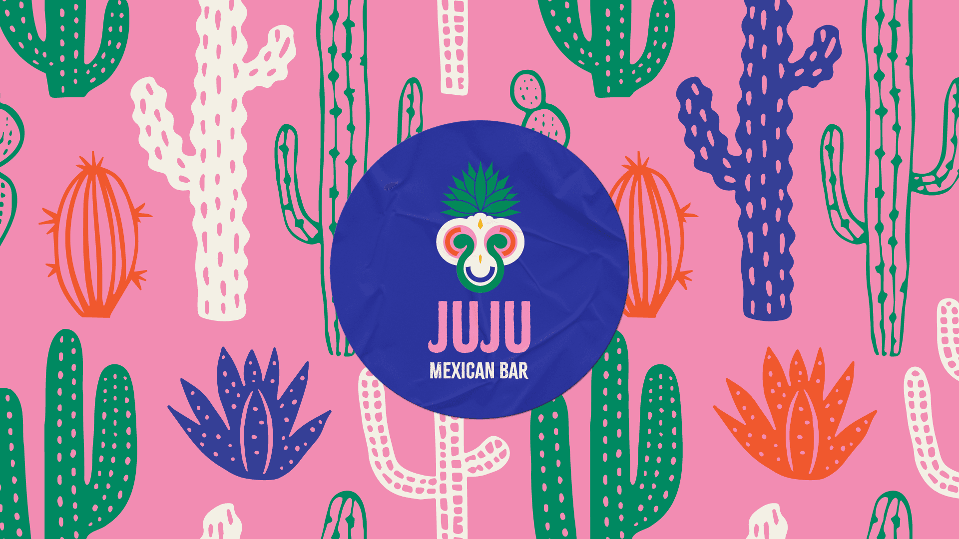 Rare Ideas' playful take on Juju’s brand identity incorporates fun, colors, fonts, and, of course, the monkey head.