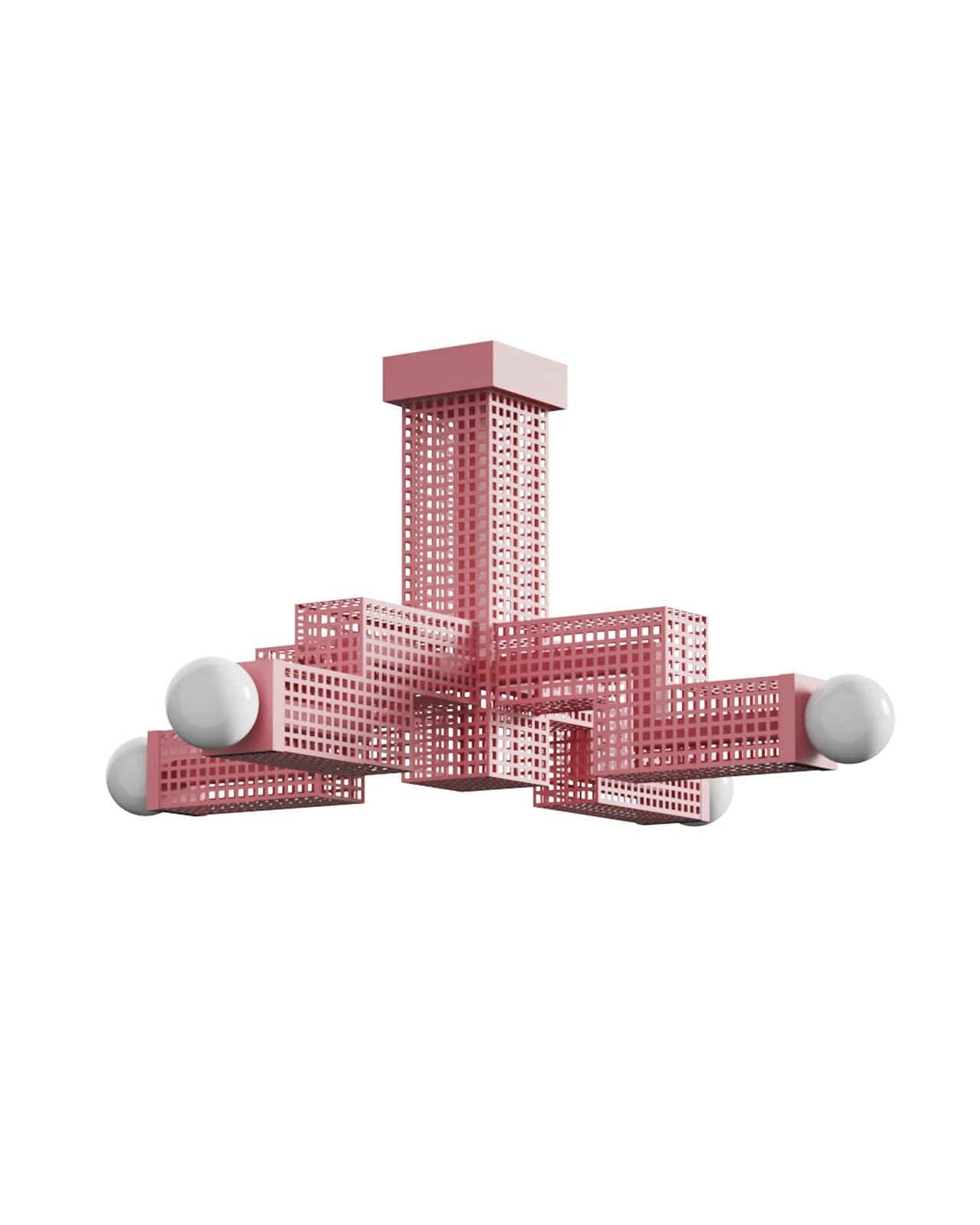 Pink comet lamp