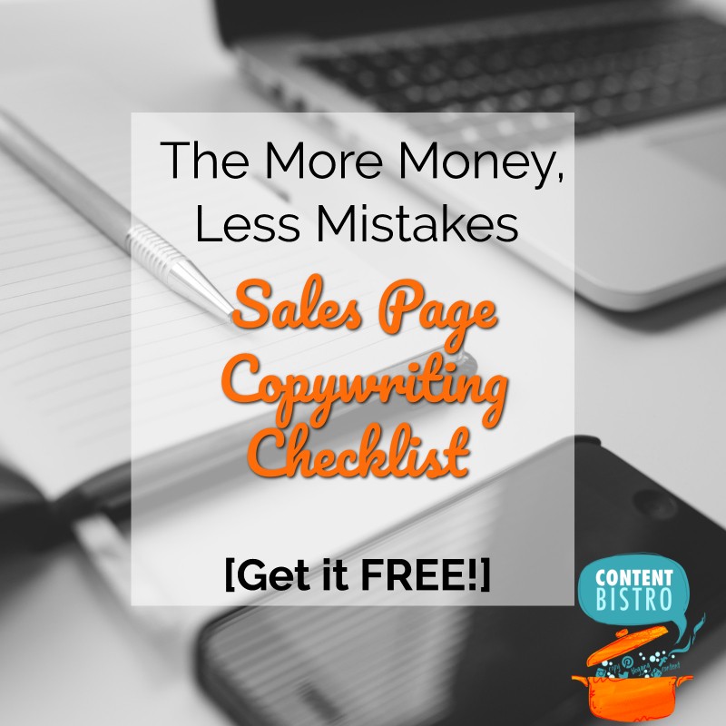 The More Money, Less Mistakes Sales Page Copywriting Checklist [Get it FREE!]