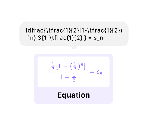 Xmind Math Equation with LaTeX command structure layout for inserting mathematical and chemical formulas.