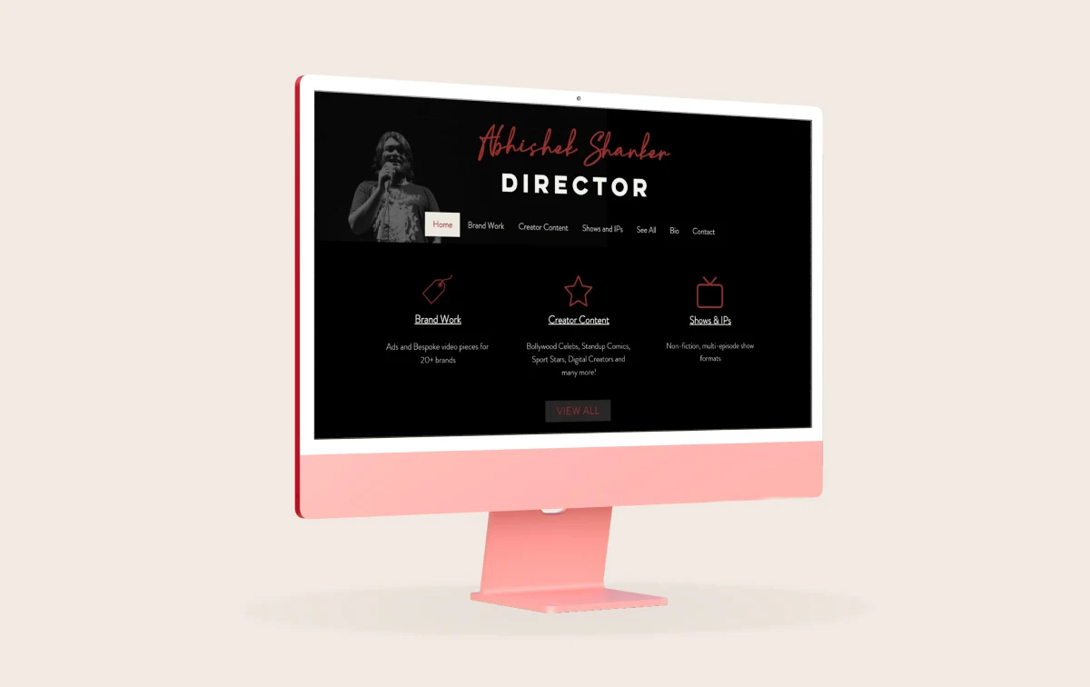 Abhishek Shankar website design and web development showcasing modern UI and functionality