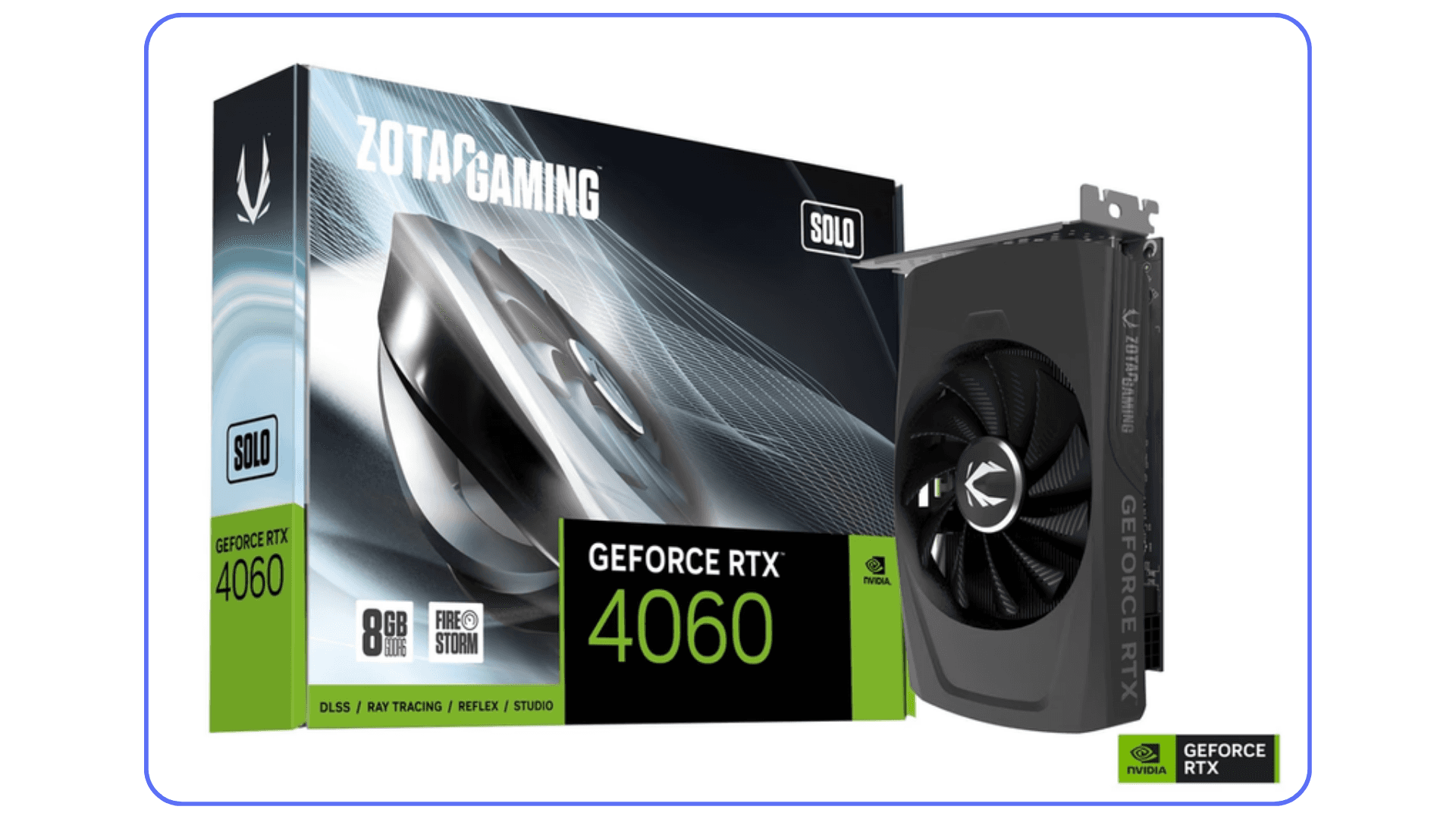 NVIDIA GeForce RTX 4060 graphics card with retail box packaging