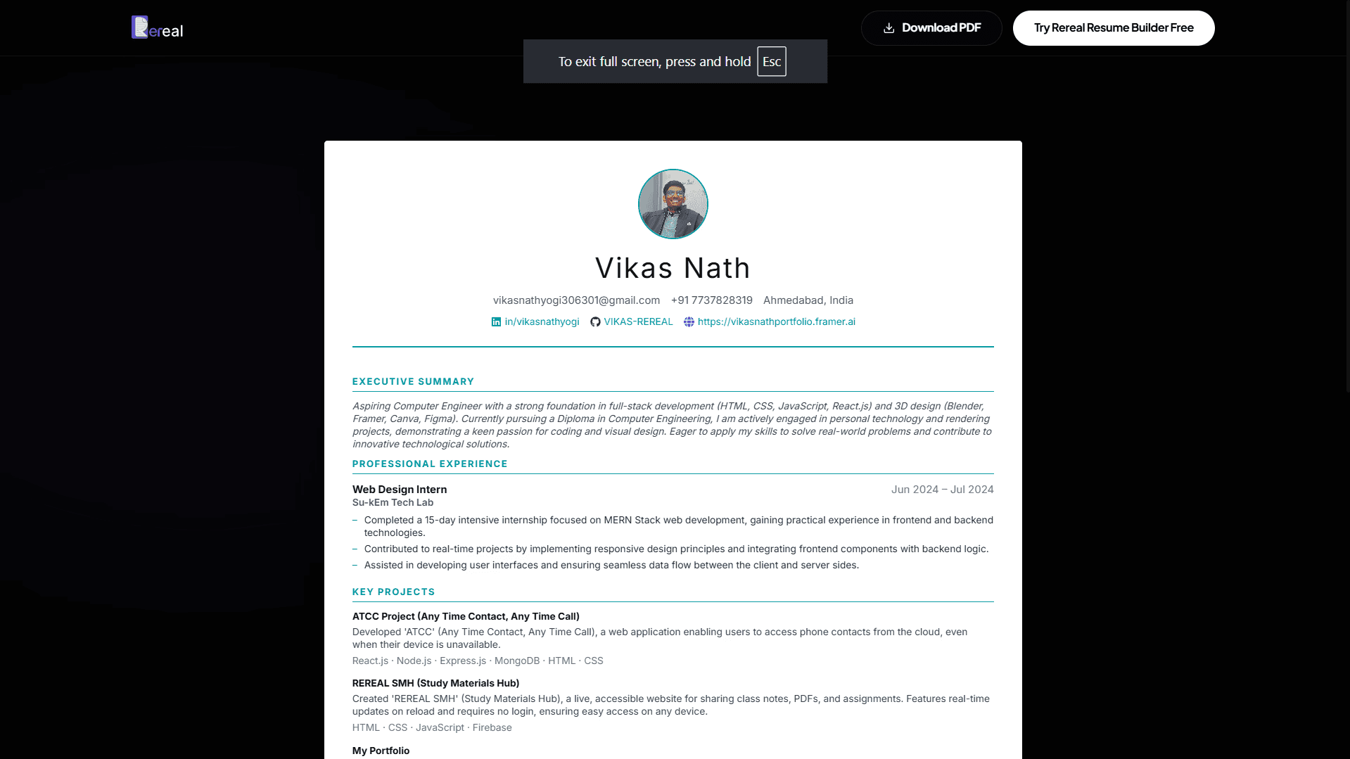 Detailed analytics page of me-rereal website