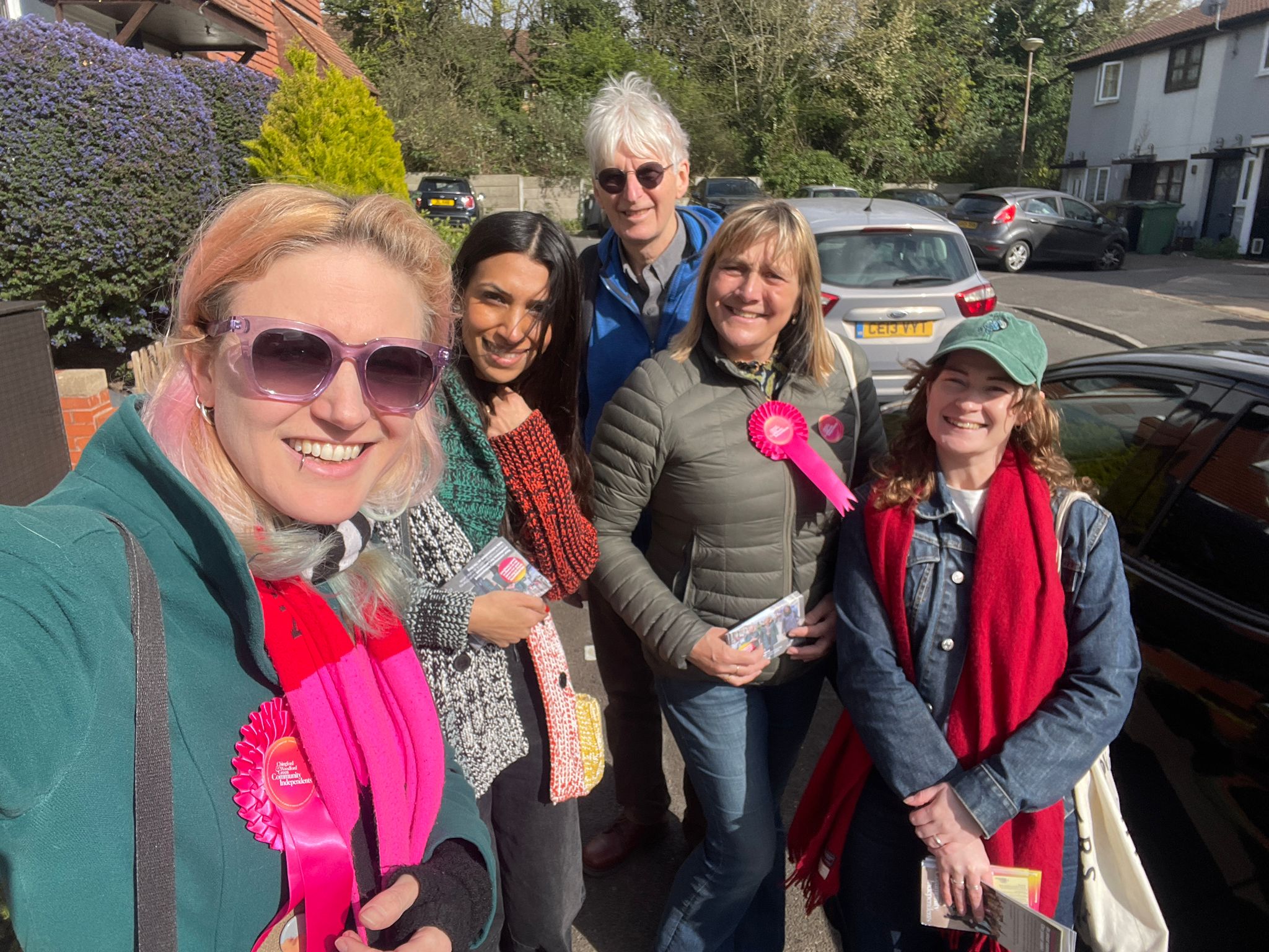 Group of volunteers canvassing