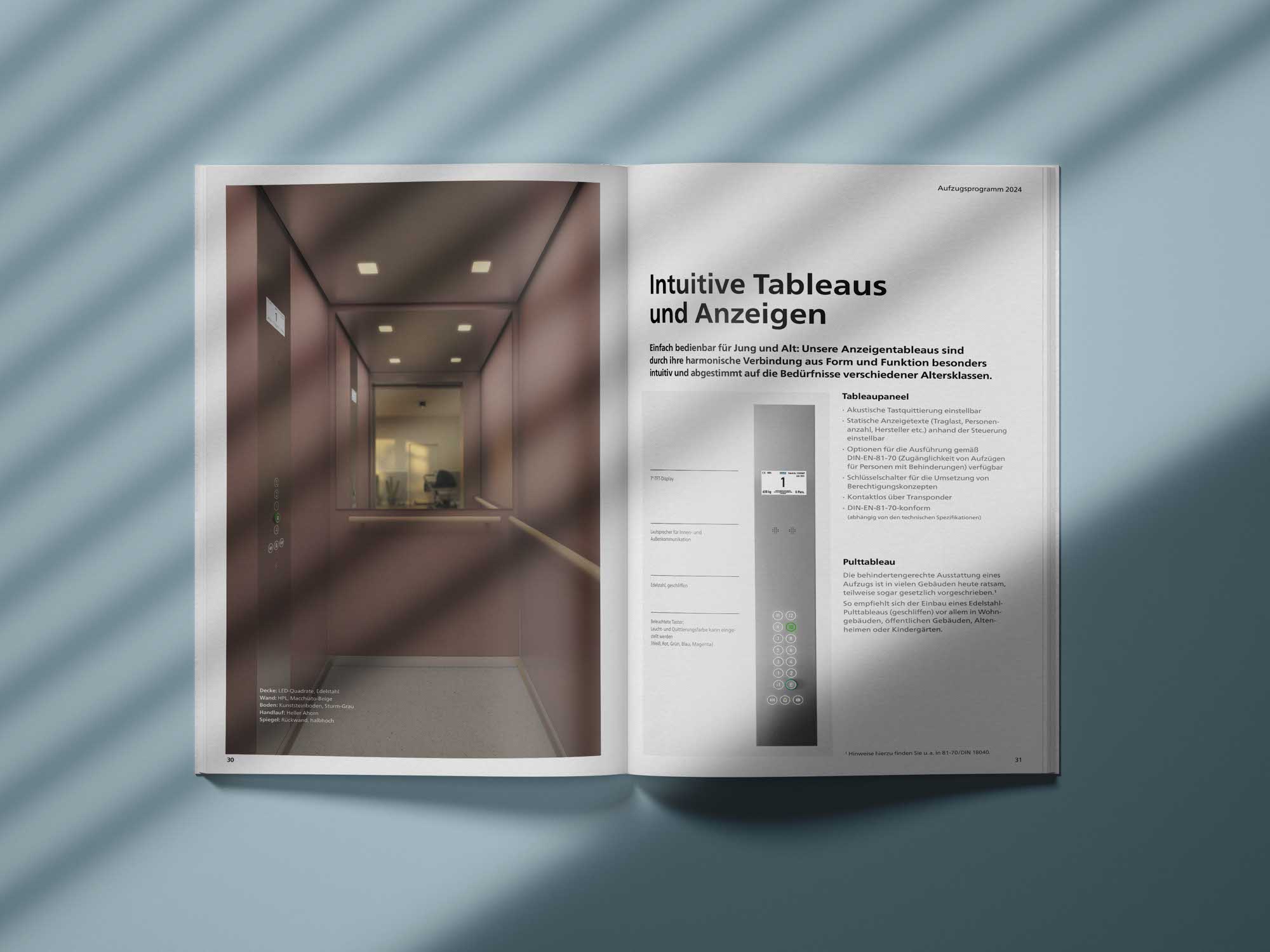 Produktseite im OSMA Katalog – technischer Aufbau mit Infografiken