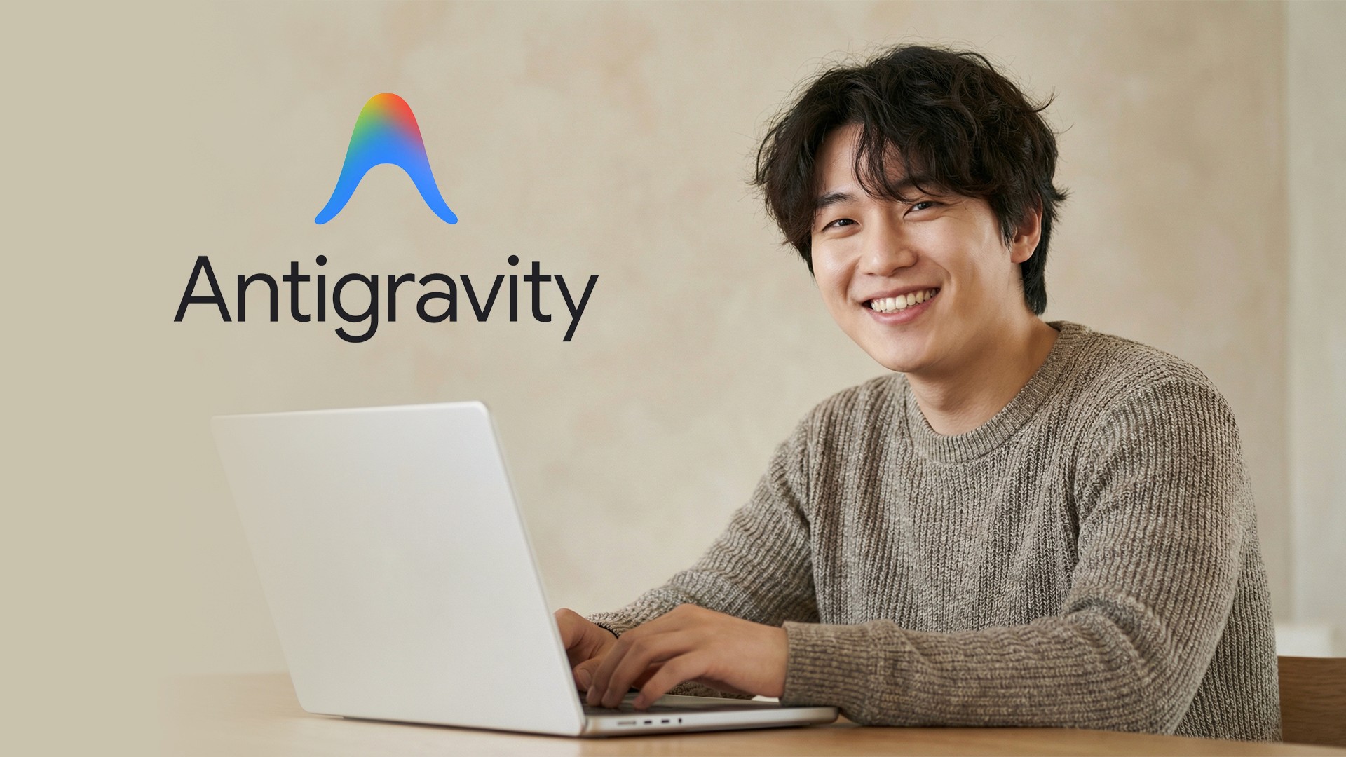 Image caption: Google Antigravity can help beginners create a simple personal intro page by chatting with the Agent inside the editor.