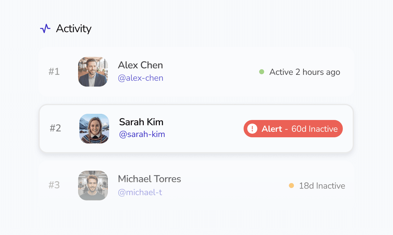 AI suggesting actions like "Optimize onboarding flow" and "Raise pricing tier" based on user data.