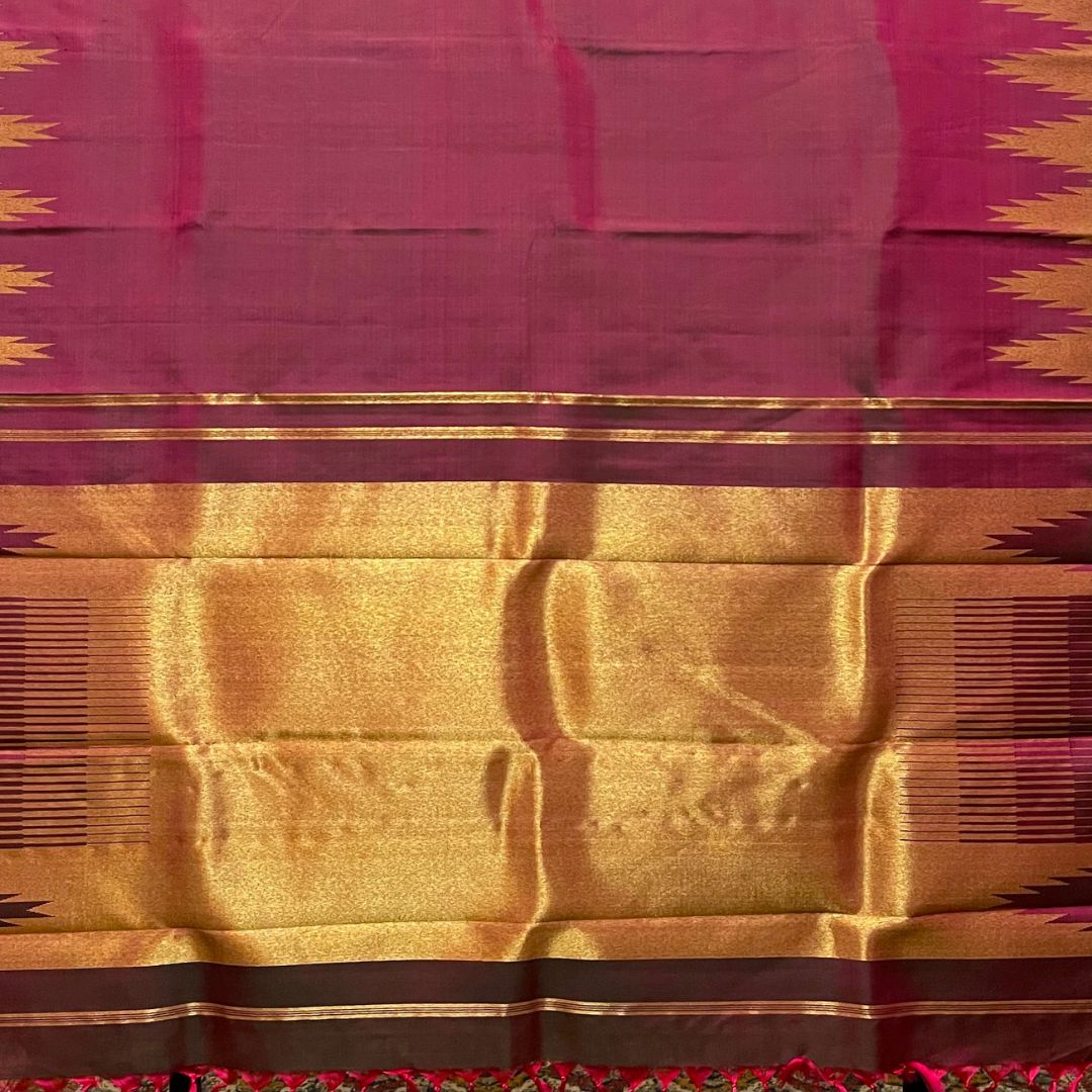 Deep Araku Thazhambu Kanchivaram Silk Saree