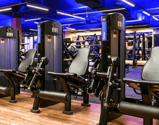 A man working out in a rowing machines