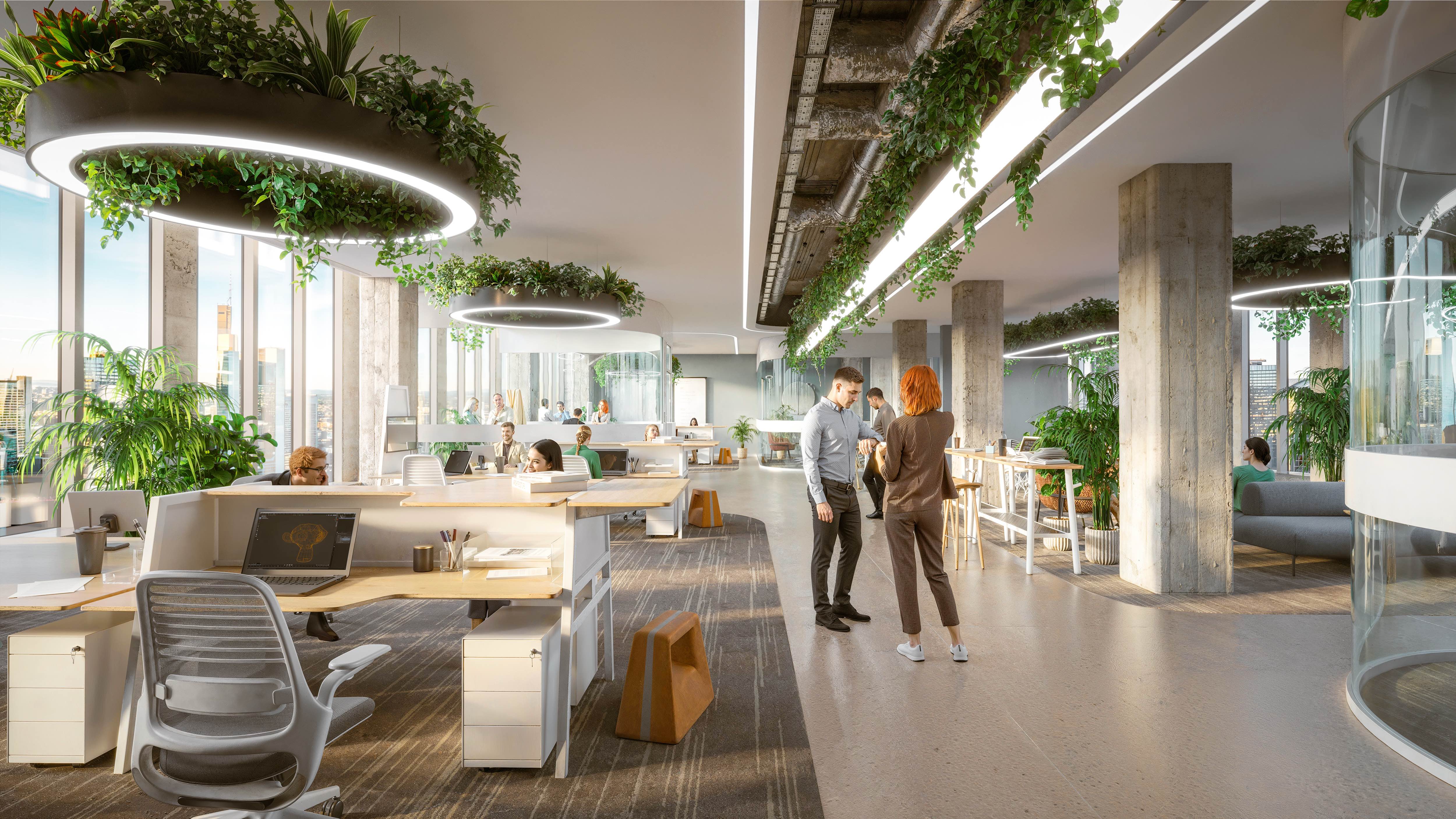 3D-Visualisierung eines Wohnraums aus einem Neubauprojekt