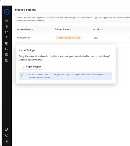 AI inbound sales workflow automation settings.